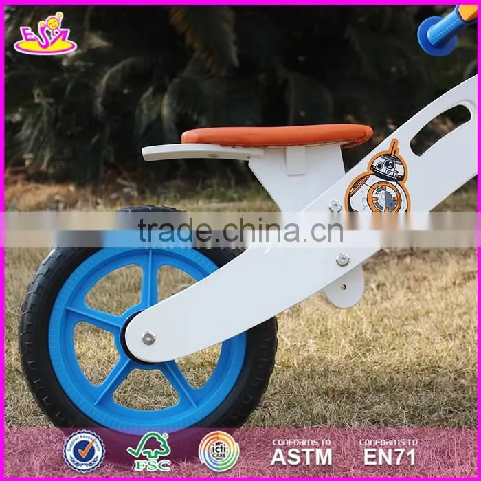 2017 New design best toddlers wooden balance bike for 2 year old W16C165