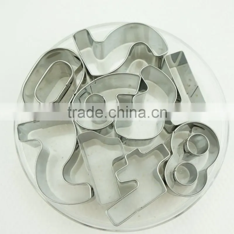 47100 9pcs number Shape Cake cookie cutter ,fondant cake decorating tools