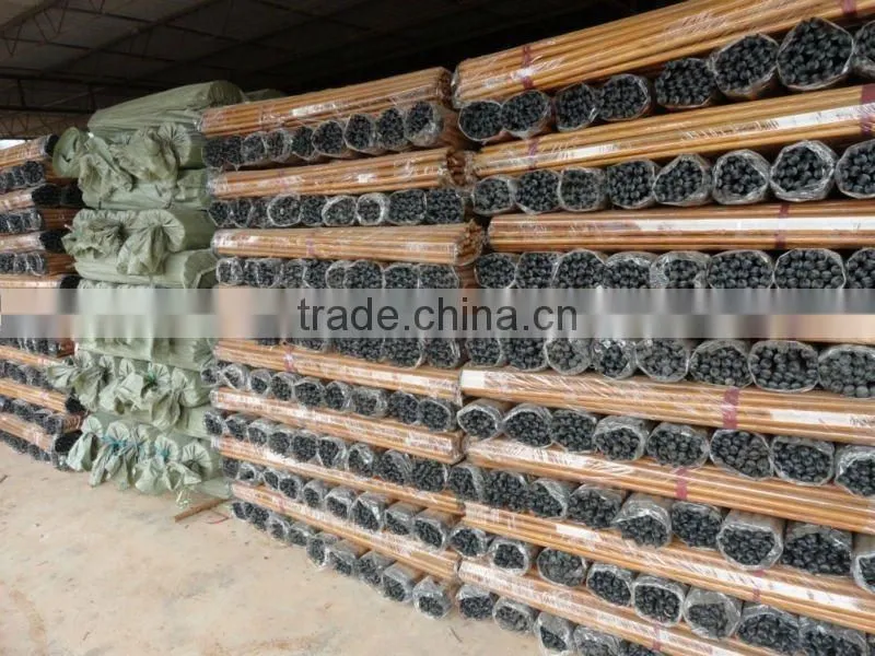 PVC coated wooden mop handle stick