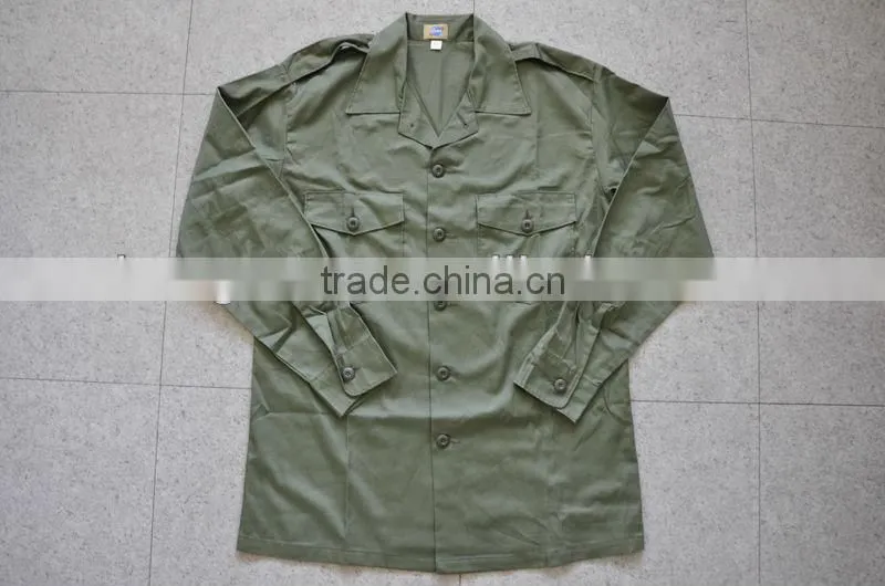 Manufacturer of Lybian OD Green 65%C 35%P Summer Military Uniforms