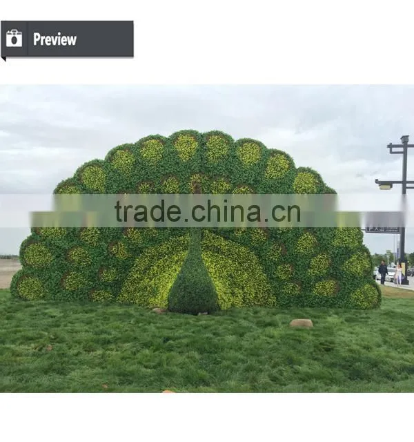 Factory direct artificial animal-shaped grass topiary animal for square decoration