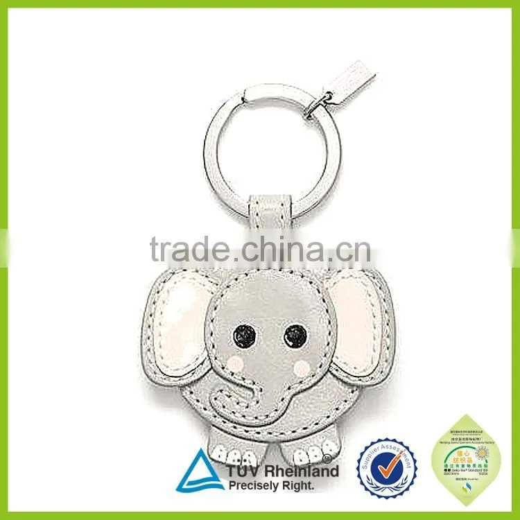OEM design your own leather animal shaped travel custom keyring
