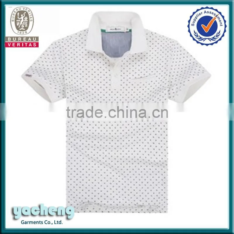 fashion custom collar print men polo t-shirt