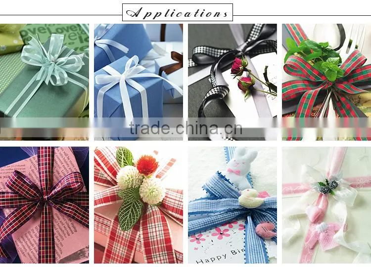 New arrival Wholesale Custom Satin Ribbon with Silver Yarn