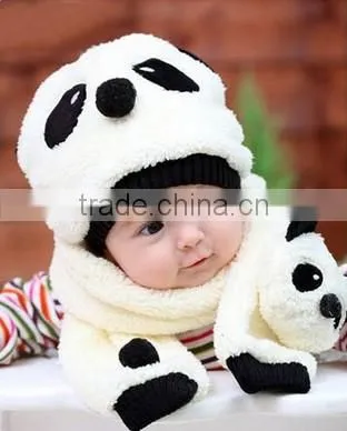 Animal hats with paws long scarf baby animal hat