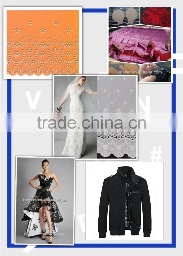JQ1630 laser cutting machine With automatic feeding device for fabric