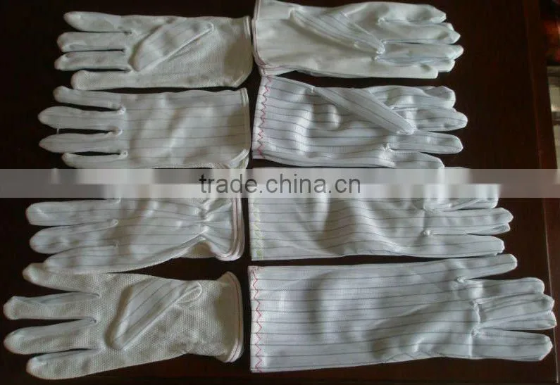 Anti-static gloves/knitted gloves with carbon fiber /carbon fiber glove/PVC coating