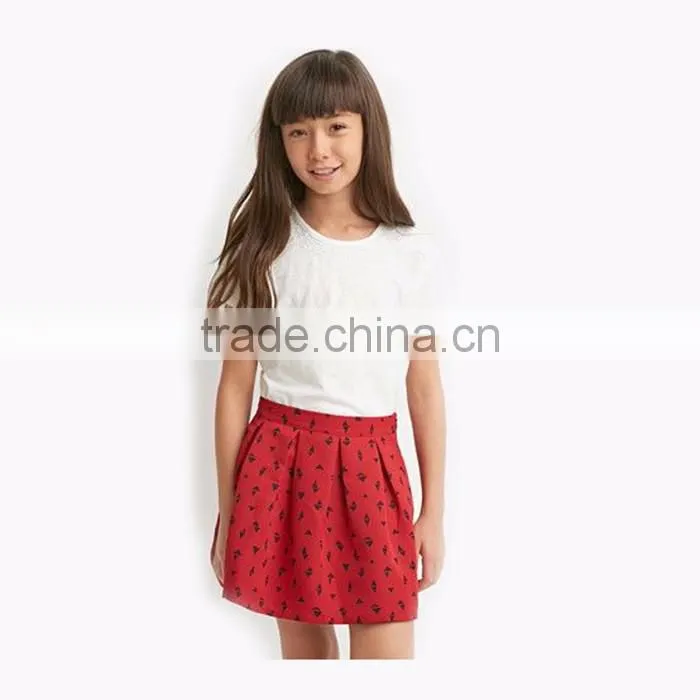 School uniform cotton Girls Pleated Skirt
