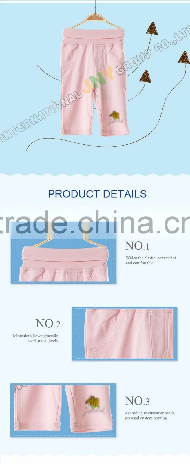 Custom print 100% cotton baby icing ruffle pants