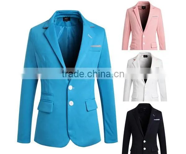 1 pc turn down collar bussiness new design long sleeve solid 4 colors for choice mens blazer jacket