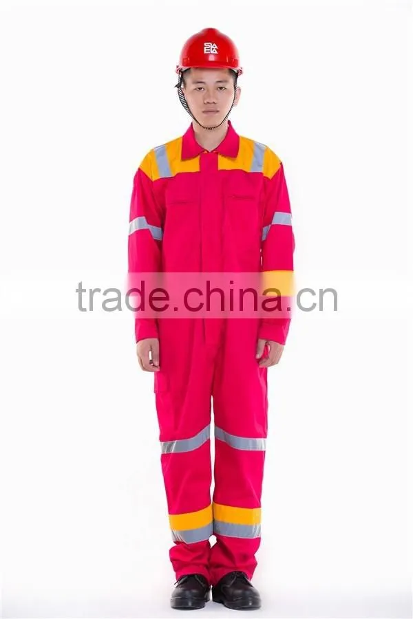 anti-static oxford stripe safety workwear coverall