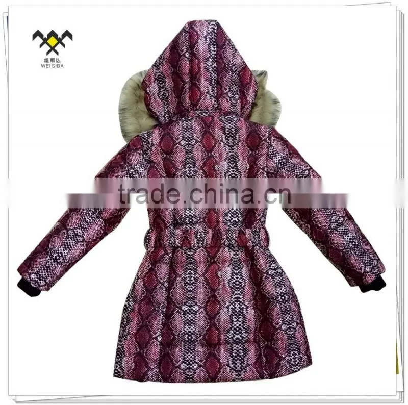 high quality OEM flower digital printed jacket for girls