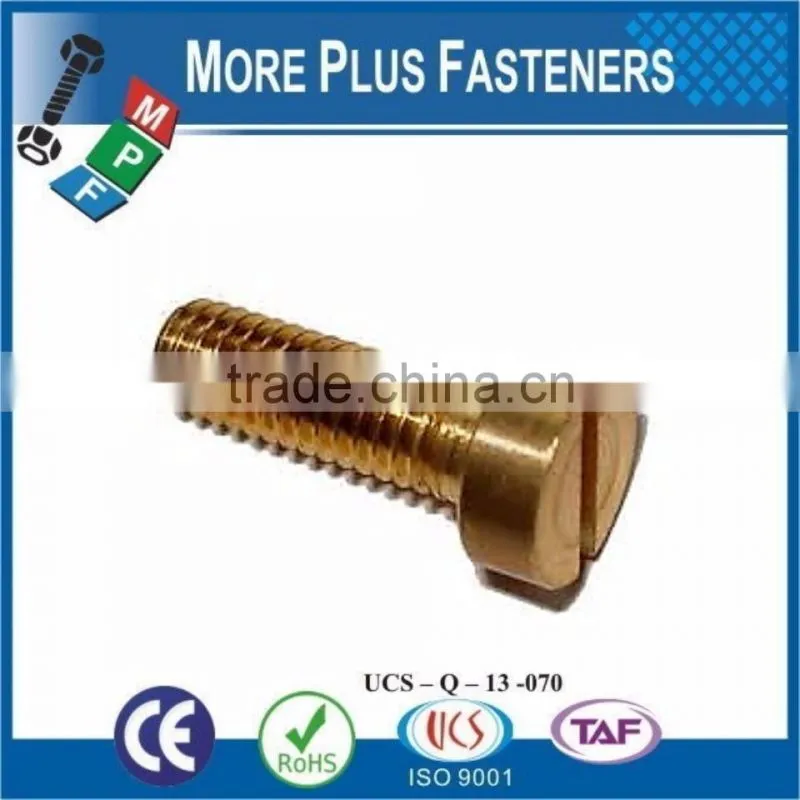 Made in Taiwan Metric Coarse Slotted Cheese Head Machine Screw Brass Stainless Steel Carbon Steel