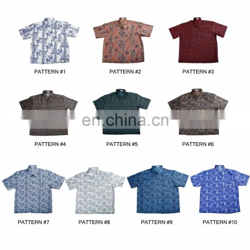 Thai Silk Mens Patterned Shirts/Casual Paisley Vintage Hawaiian