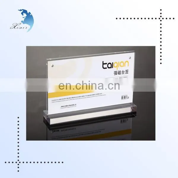 Hot sale custom printed acrylic sign holders 8.5 x 11 card advertising display stand with high quality