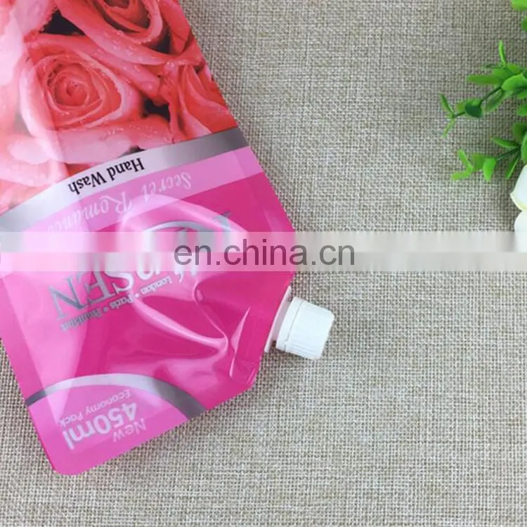 Trusted factory supplier Stand Up Nozzle Spout Pouch for shampoo bag