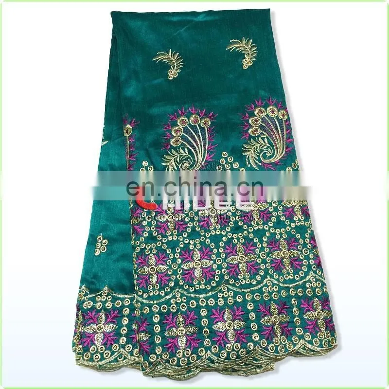 2014 african wear beaded raw silk george raw silk fabric for sale No.LG41200491