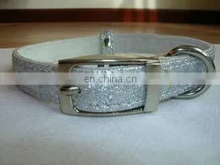 genunin leather fantasy diamond dog collar