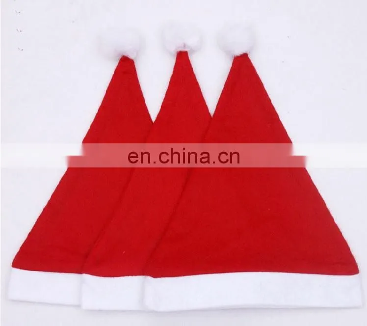 Beautiful Red Plush Christmas Hat/Plush Santa Hat/Plush Christmas Decoration