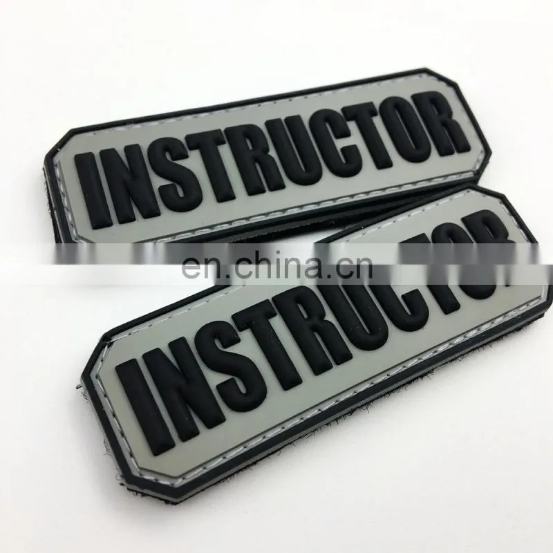 custom logo soft silicone rubber PVC patch