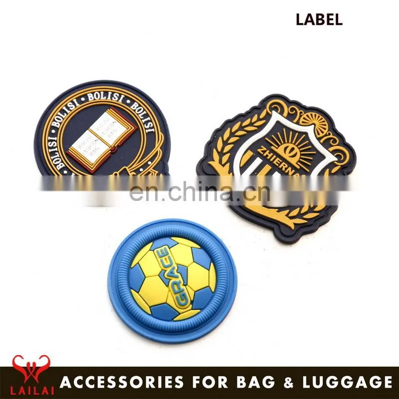 Bag Parts custom silicone patch logo rubber label for handbag
