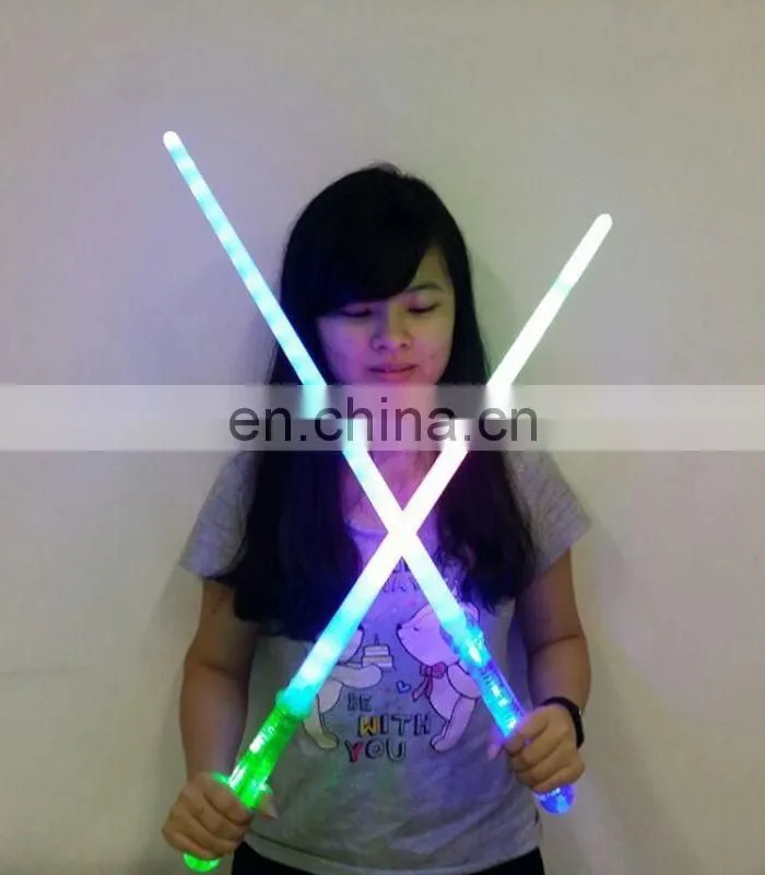 Hot selling multicolor led flashing stick for Christmas gift toy supplies and concert decoration