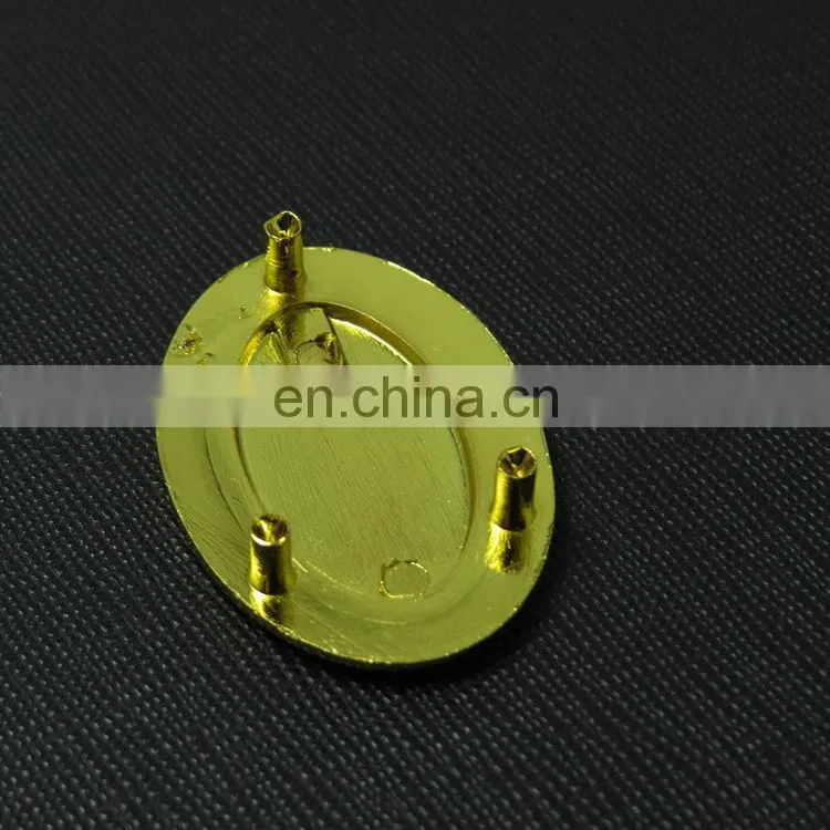 Custom Made Oval Shaped Nameplate Embossed Text LOGO Metal Label Tag
