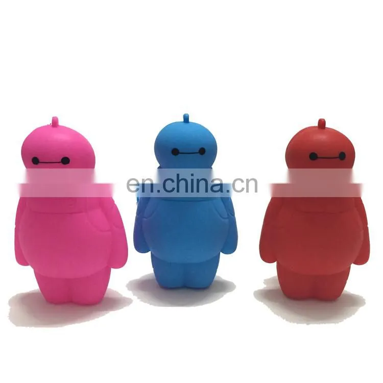 Cute Kawaii Baymax Shape Car Key Holder Promotion Girls Wallet Wristlet Fashion Ladies Mini Coin Purse