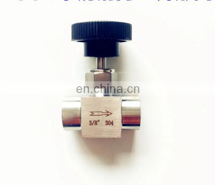 304 stainless steel straight through female thread needle valve