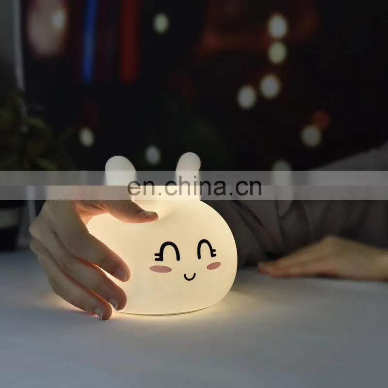 Popular bedside lamps usb silicone rechargeable led light light for kids
