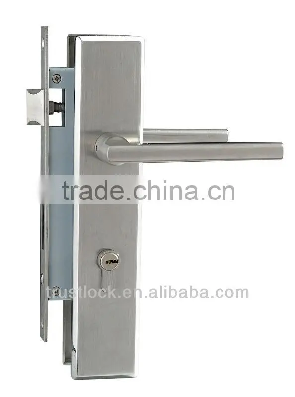 LH240-6:SUS304 Lever Door Handle with Plate