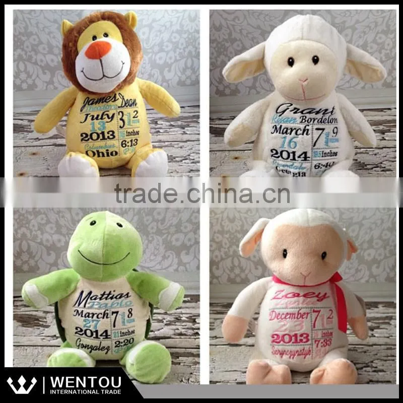 Personalized Baby Arrival Gift Plush Stuffed Animal