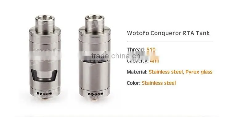 Stock Available Wotofo Conqueror RTA/Conqueror RTA ,Wotofo RTA Dual Postless Build Deck