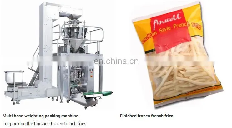 Excellent quality full automatic potato chips production line/fresh potato chips making machine/frozen french fries