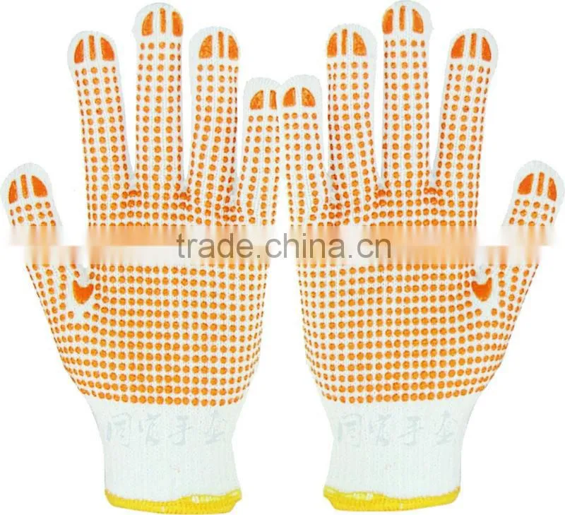 Good Quality and Low Price PVC Dotted Cotton Working Glove
