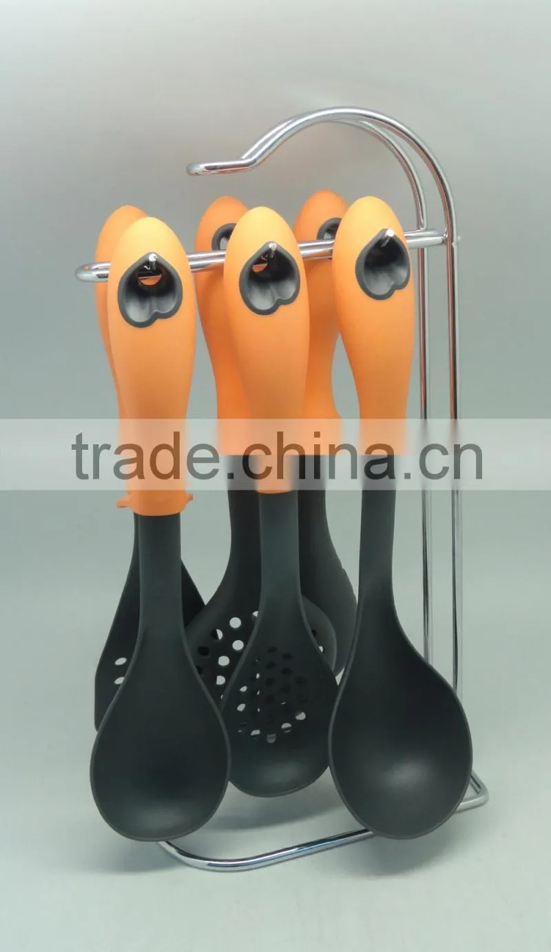 NYLON 7PCS KITCHEN TOOL SET/ COOKING UTENSIL WITH S/S STAND