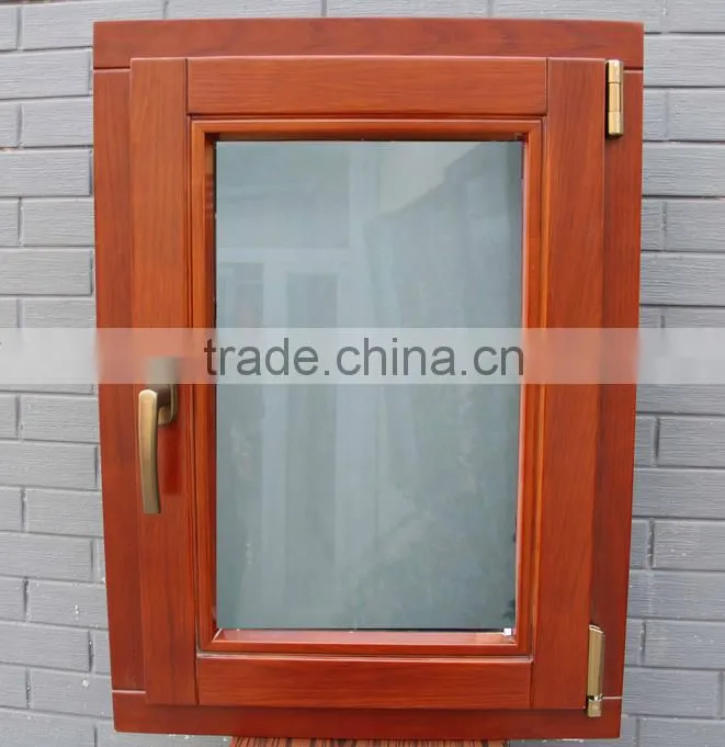 wood glass balcony window/windows model in house