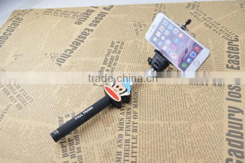 Newest colorful cute silicon cheap monopod selfie stic