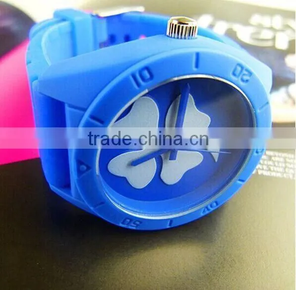 promotional large double face design your own plastic gift watch