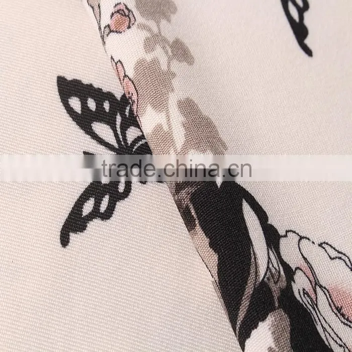 fashion designs digital printed DTY polyester spandex fabric for woman clothing