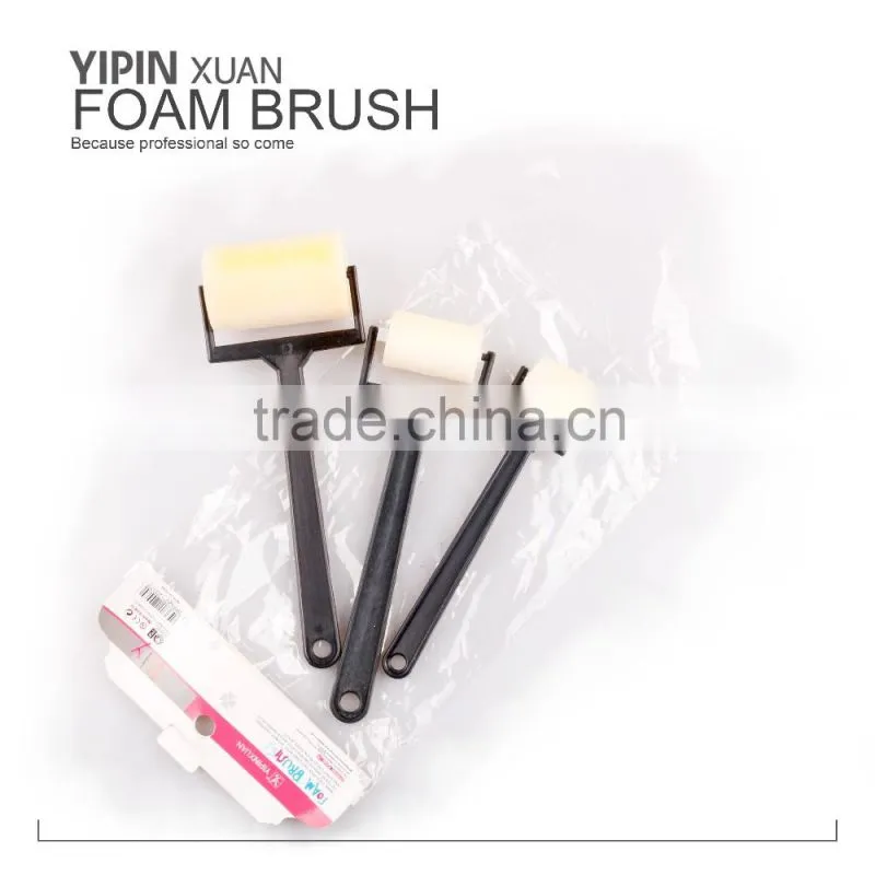 3pcs High Quality Plastic Handle Foam Paint Roller Brush