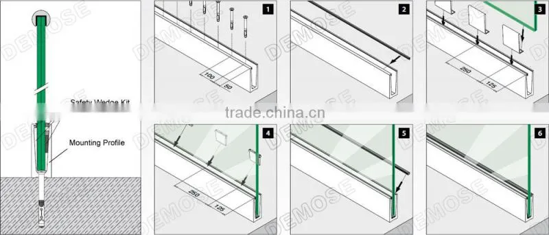 fancy railings systems/interior glass balcony railing