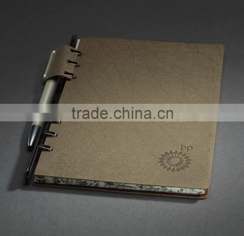Pu Leather Notebook with Pen insert