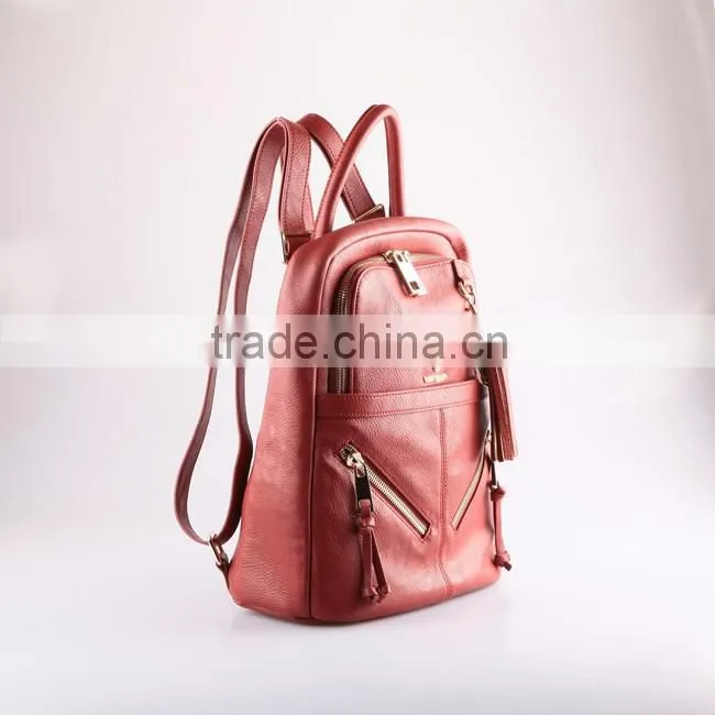 3980 woman backpack zip closure fashion pu handbag factory