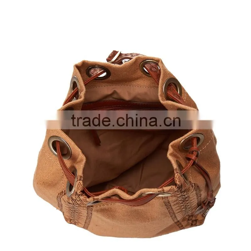 customized drawstring backpack fashion 2016 new products canvas drawstring backpack