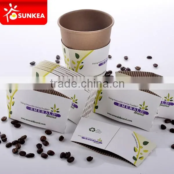 Wholesale kraft cup sleeves for hot cups, cup wraps