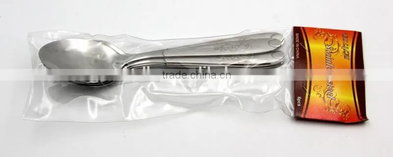 China 6pcs stainless steel dessert spoon & cutlery set