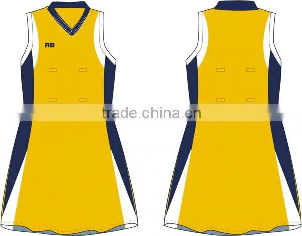 beautiful netball dress with sublimation from guangzhou yehao sports