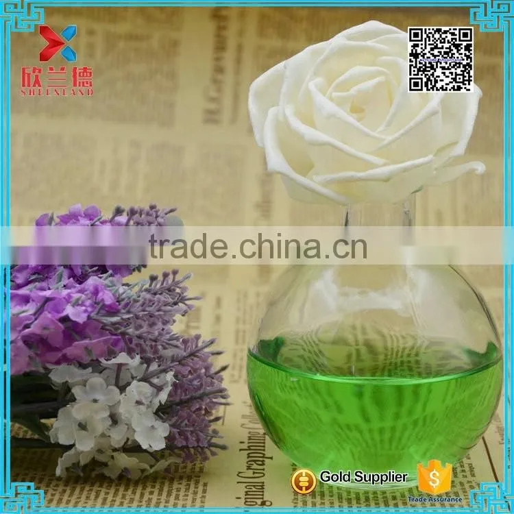 big capability spherical shape 280ml aroma diffuser glass bottle with cork