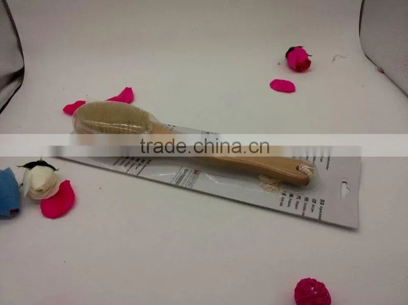 High quality long handle wooden dry skin exfoliating body brush